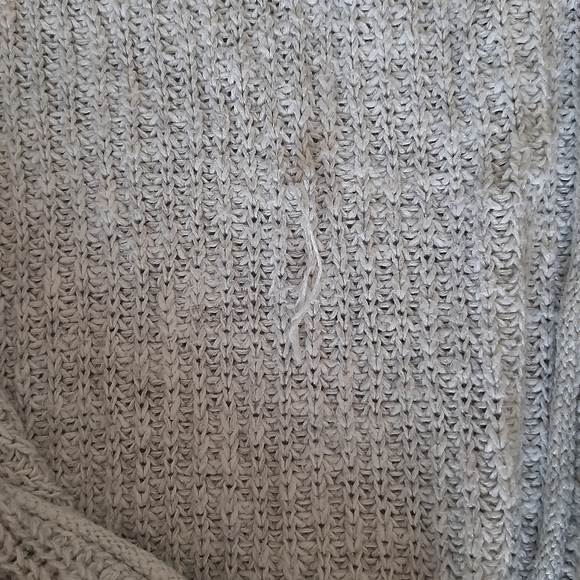 Grey Knit Cross Stitch Detailing Cardigan - Picture 2 of 5